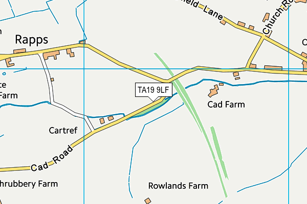 TA19 9LF map - OS VectorMap District (Ordnance Survey)