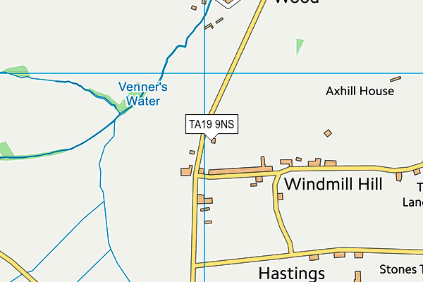 TA19 9NS map - OS VectorMap District (Ordnance Survey)