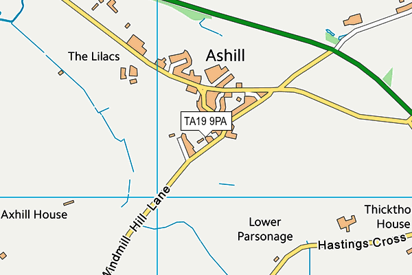 TA19 9PA map - OS VectorMap District (Ordnance Survey)