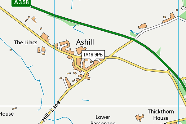 TA19 9PB map - OS VectorMap District (Ordnance Survey)