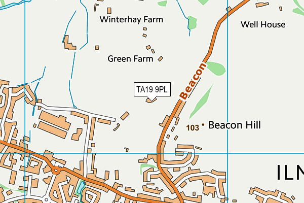 TA19 9PL map - OS VectorMap District (Ordnance Survey)