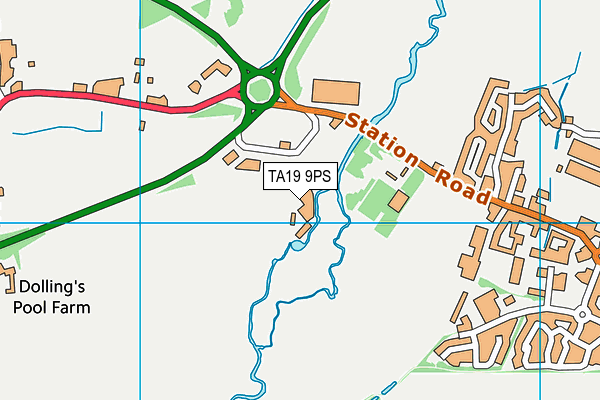 TA19 9PS map - OS VectorMap District (Ordnance Survey)