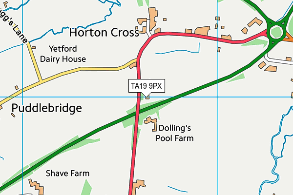 TA19 9PX map - OS VectorMap District (Ordnance Survey)