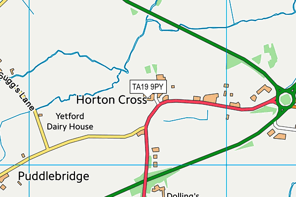 TA19 9PY map - OS VectorMap District (Ordnance Survey)