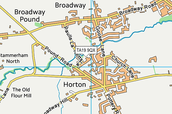 TA19 9QX map - OS VectorMap District (Ordnance Survey)