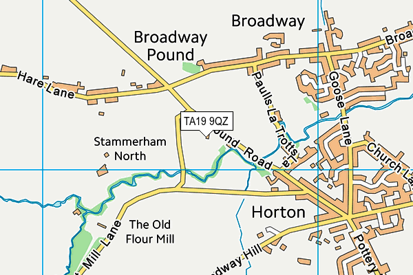 TA19 9QZ map - OS VectorMap District (Ordnance Survey)