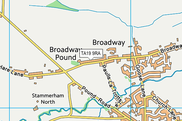 TA19 9RA map - OS VectorMap District (Ordnance Survey)