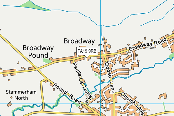 TA19 9RB map - OS VectorMap District (Ordnance Survey)