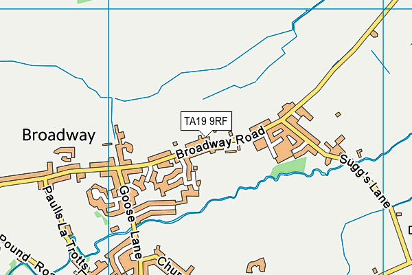 TA19 9RF map - OS VectorMap District (Ordnance Survey)