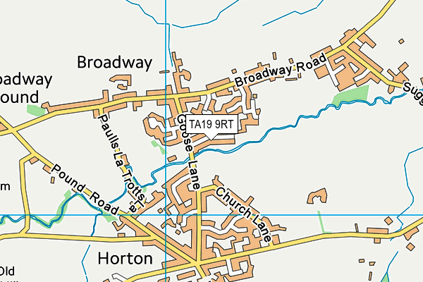TA19 9RT map - OS VectorMap District (Ordnance Survey)