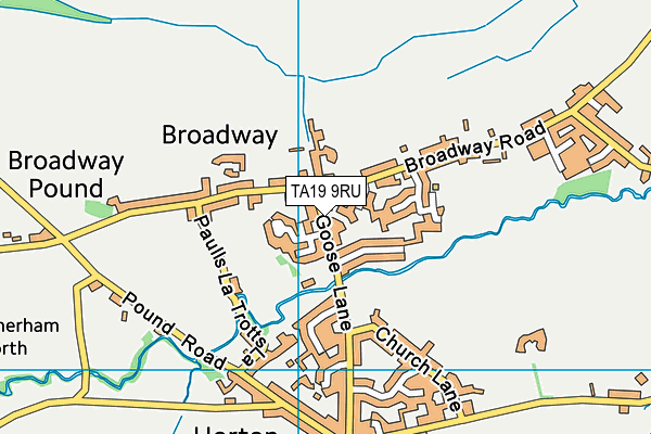 TA19 9RU map - OS VectorMap District (Ordnance Survey)