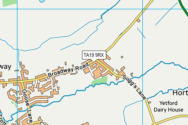 TA19 9RX map - OS VectorMap District (Ordnance Survey)