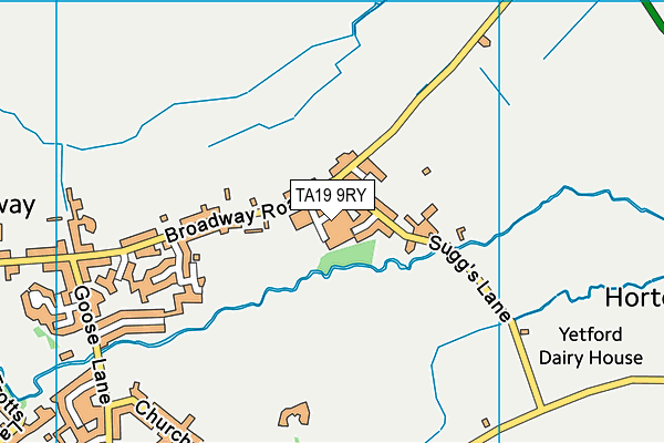 TA19 9RY map - OS VectorMap District (Ordnance Survey)