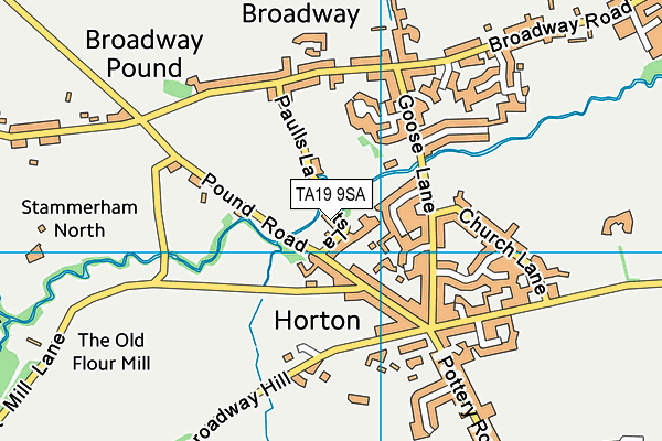 TA19 9SA map - OS VectorMap District (Ordnance Survey)