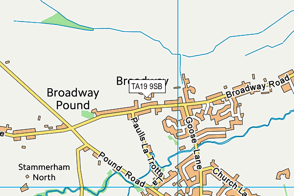 TA19 9SB map - OS VectorMap District (Ordnance Survey)