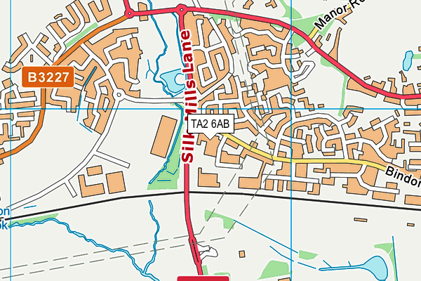 TA2 6AB map - OS VectorMap District (Ordnance Survey)
