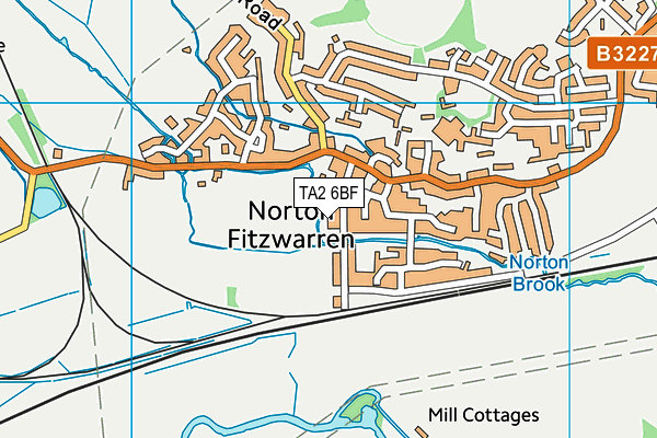 TA2 6BF map - OS VectorMap District (Ordnance Survey)