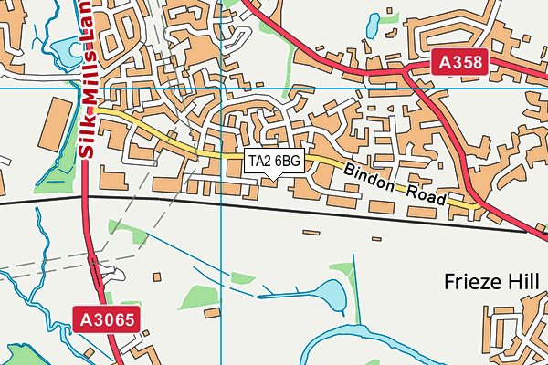 TA2 6BG map - OS VectorMap District (Ordnance Survey)