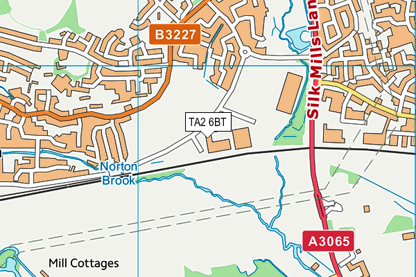 TA2 6BT map - OS VectorMap District (Ordnance Survey)