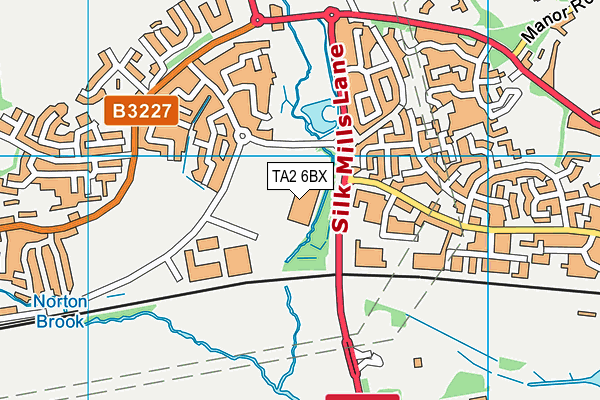 TA2 6BX map - OS VectorMap District (Ordnance Survey)