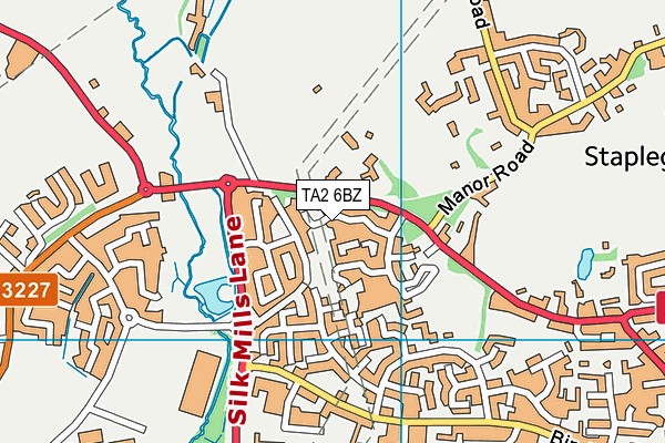 TA2 6BZ map - OS VectorMap District (Ordnance Survey)