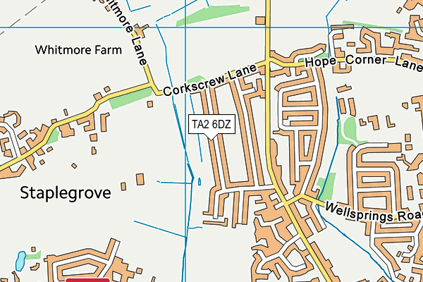 TA2 6DZ map - OS VectorMap District (Ordnance Survey)