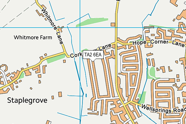 TA2 6EA map - OS VectorMap District (Ordnance Survey)