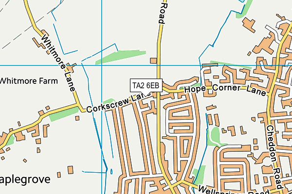 TA2 6EB map - OS VectorMap District (Ordnance Survey)