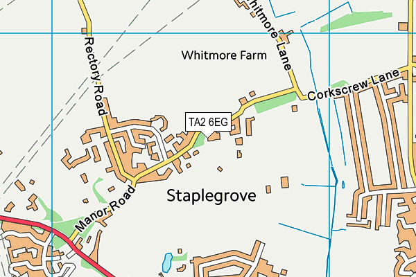 Staplegrove Sports Ground map (TA2 6EG) - OS VectorMap District (Ordnance Survey)