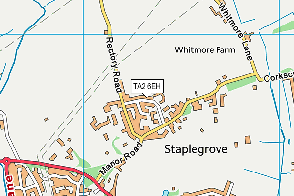 TA2 6EH map - OS VectorMap District (Ordnance Survey)