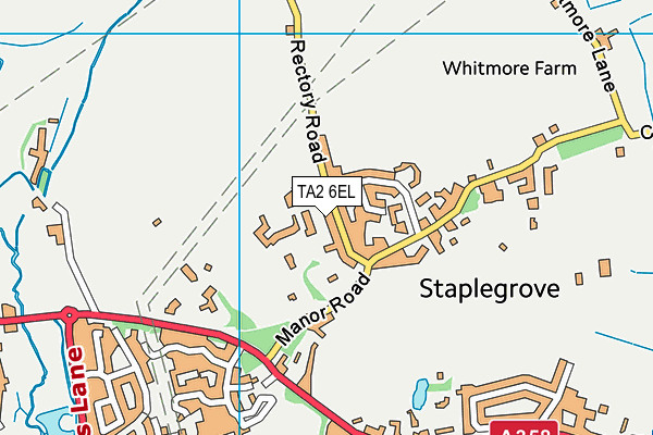 TA2 6EL map - OS VectorMap District (Ordnance Survey)