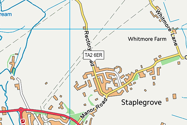 TA2 6ER map - OS VectorMap District (Ordnance Survey)