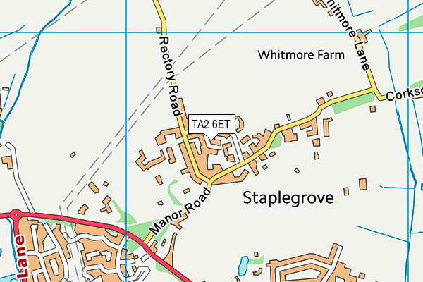 TA2 6ET map - OS VectorMap District (Ordnance Survey)