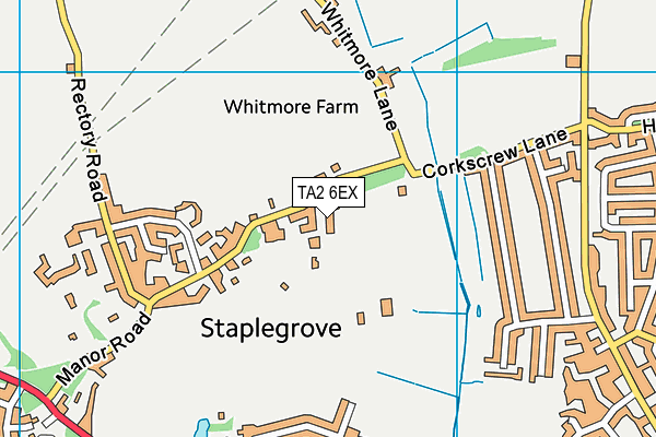 TA2 6EX map - OS VectorMap District (Ordnance Survey)