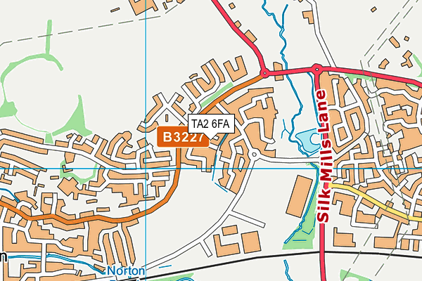 TA2 6FA map - OS VectorMap District (Ordnance Survey)