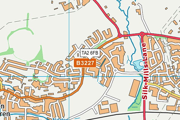 TA2 6FB map - OS VectorMap District (Ordnance Survey)