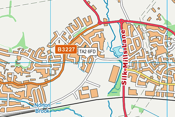 TA2 6FD map - OS VectorMap District (Ordnance Survey)