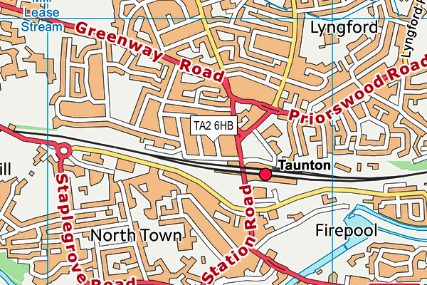 TA2 6HB map - OS VectorMap District (Ordnance Survey)