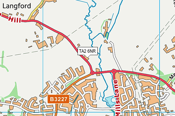 TA2 6NR map - OS VectorMap District (Ordnance Survey)