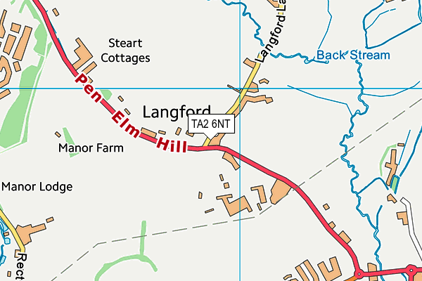 TA2 6NT map - OS VectorMap District (Ordnance Survey)