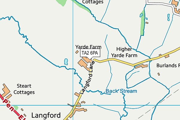 TA2 6PA map - OS VectorMap District (Ordnance Survey)