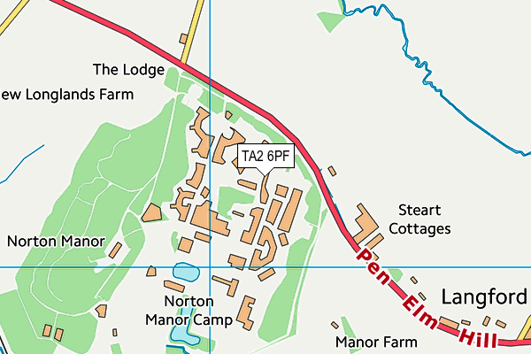 Norton Manor Camp Track map (TA2 6PF) - OS VectorMap District (Ordnance Survey)