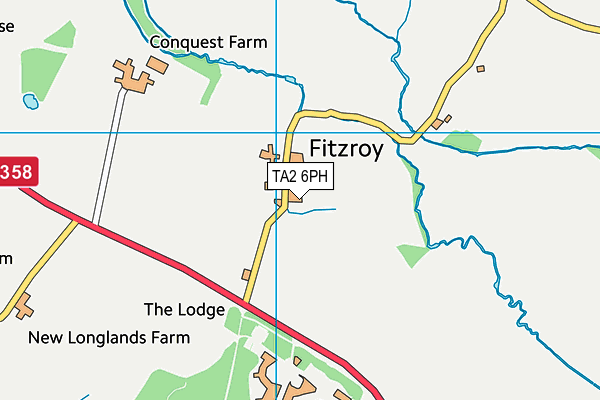 TA2 6PH map - OS VectorMap District (Ordnance Survey)