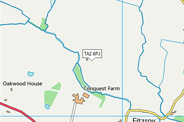 TA2 6PJ map - OS VectorMap District (Ordnance Survey)