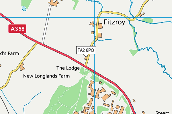 TA2 6PQ map - OS VectorMap District (Ordnance Survey)