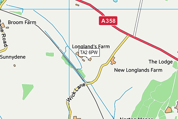 TA2 6PW map - OS VectorMap District (Ordnance Survey)