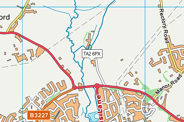 TA2 6PX map - OS VectorMap District (Ordnance Survey)