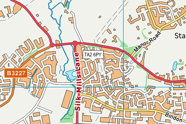 TA2 6PY map - OS VectorMap District (Ordnance Survey)