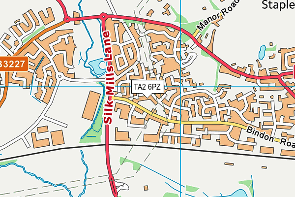 TA2 6PZ map - OS VectorMap District (Ordnance Survey)