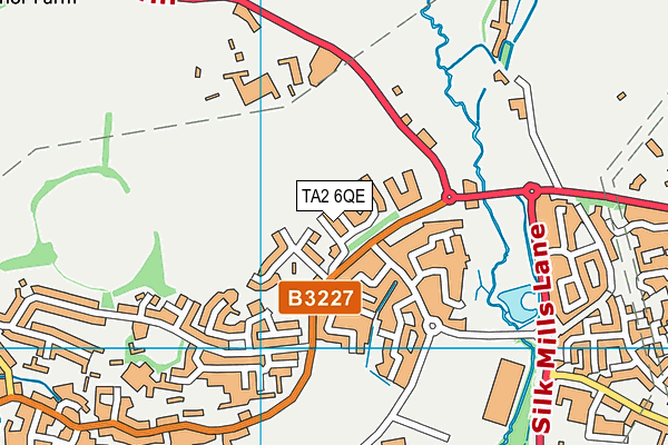 TA2 6QE map - OS VectorMap District (Ordnance Survey)